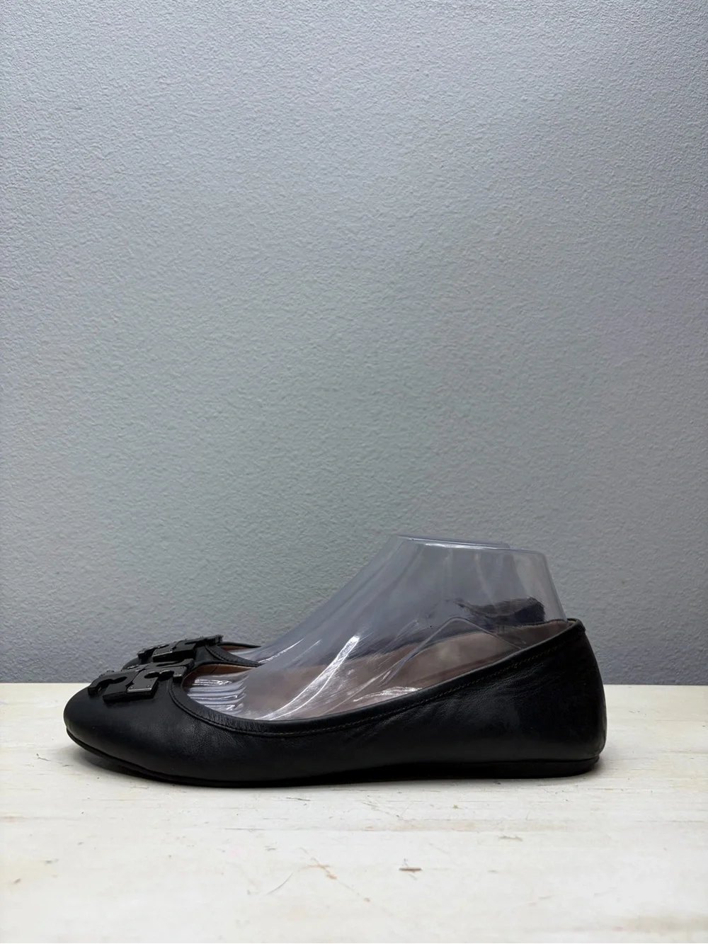 Tory Burch Black Leather Lowell Ballet Flats Size 9.5